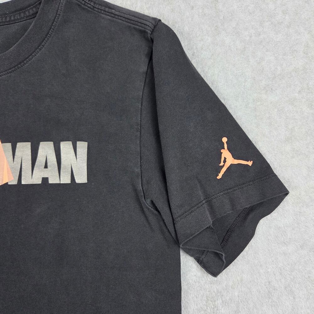 Air Jordan Size Small Jumpman T-Shirt Black Short Sleeve Crewneck Sleeve Logo - Picture 6 of 12